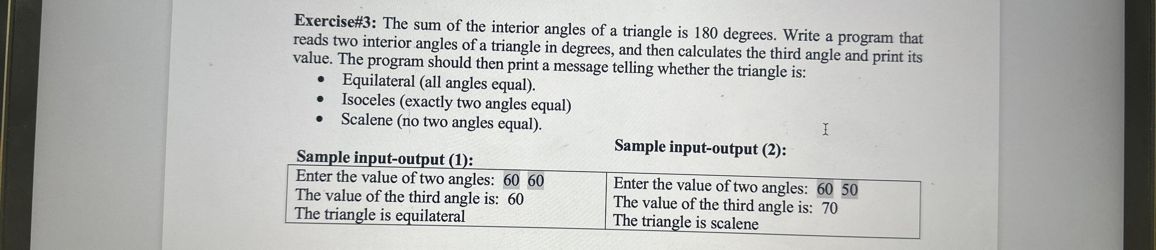 Solved JAVA PROGRAMExercise#3: The sum of the interior | Chegg.com