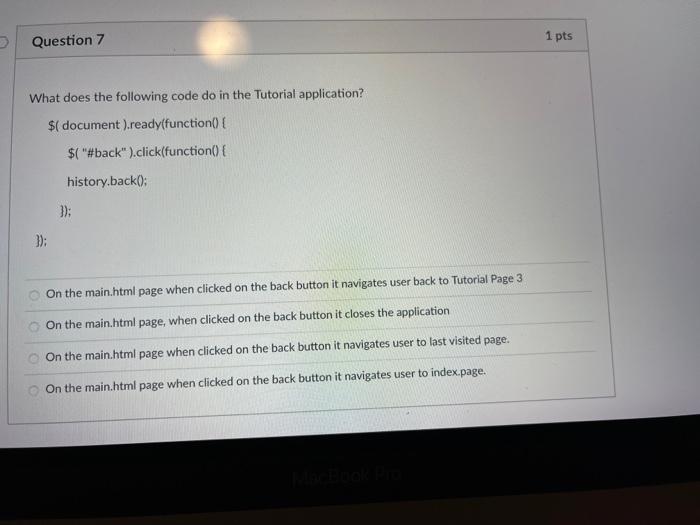 Solved D Question 1 1 pts Which of the following options | Chegg.com