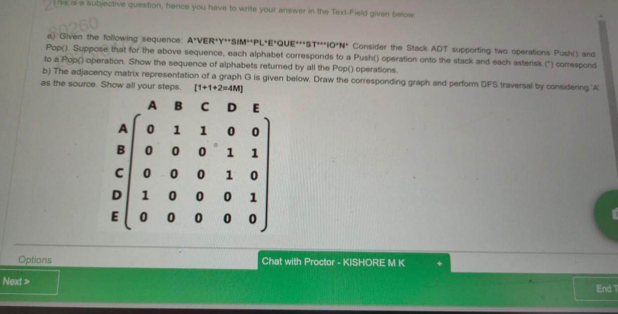 Solved A) Given The Following Sequence: | Chegg.com