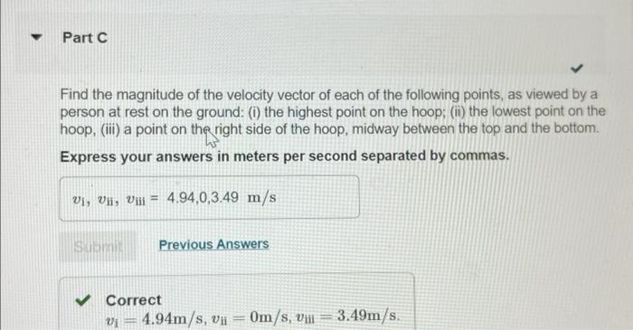 Solved A 2.20 Kg Hoop 1.90 M In Diameter Is Rolling To The | Chegg.com