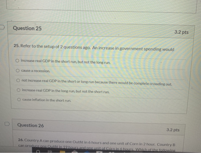 Solved Question 25 3.2 Pts 25. Refer To The Setup Of 2 | Chegg.com