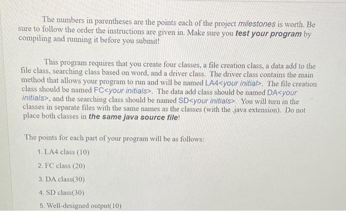 Solved The numbers in parentheses are the points each of the | Chegg.com