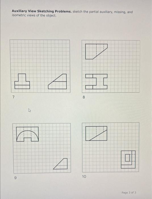 Solved Sketch views and add the front view as a half-section | Chegg.com