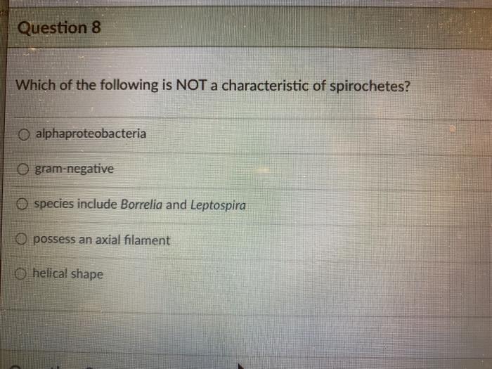 Solved Question 8 Which Of The Following Is Not A | Chegg.com