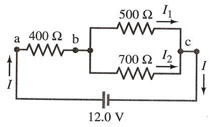 Find the Current through and Voltage Drop across each | Chegg.com