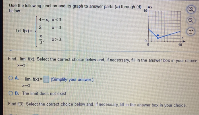 Solved Ay Use the following function and its graph to answer | Chegg.com