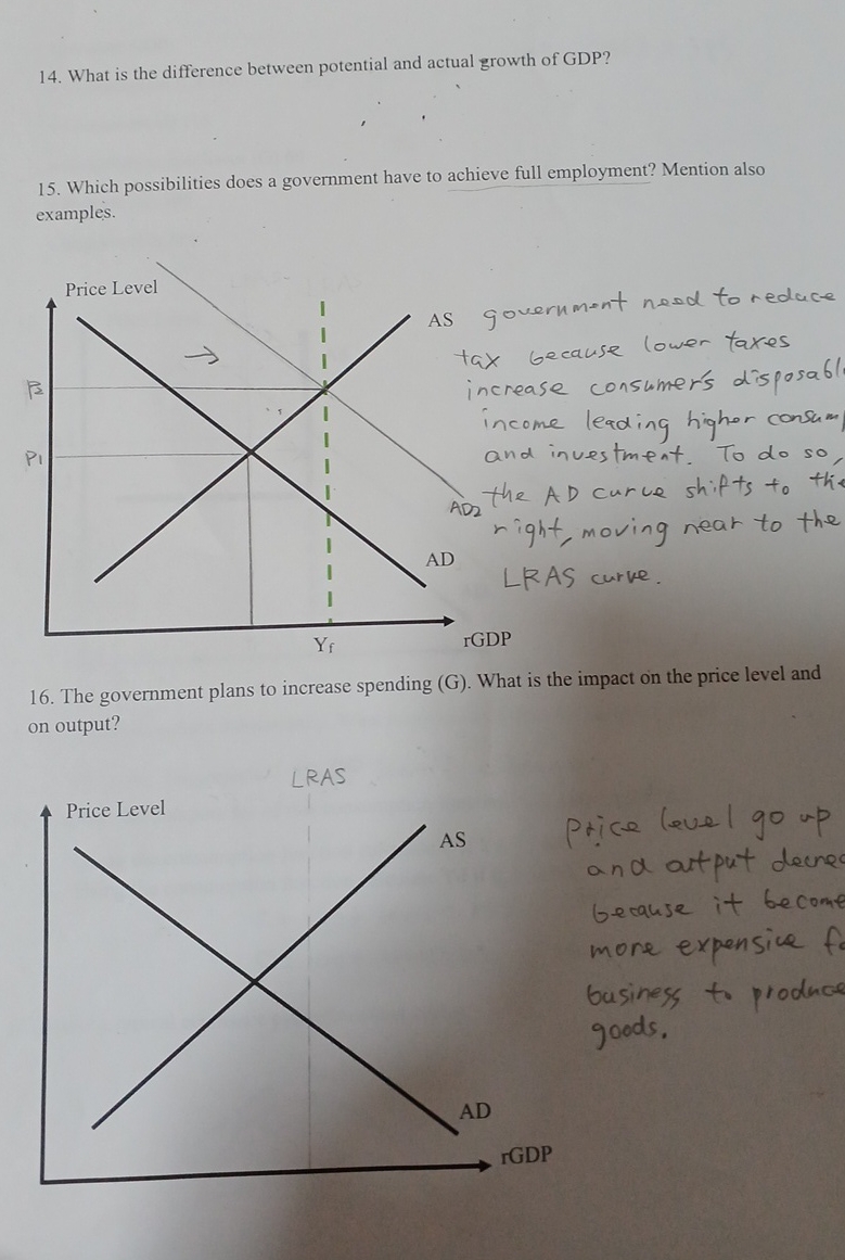 Solved What is the difference between potential and actual | Chegg.com