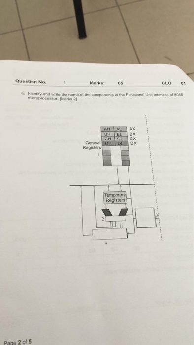 Solved Question Marks Clo Identify Write Name Components