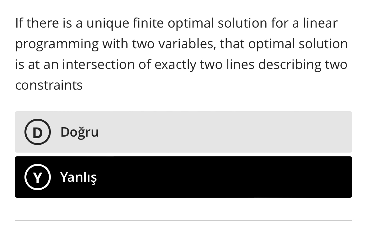 Solved If there is a unique finite optimal solution for a | Chegg.com