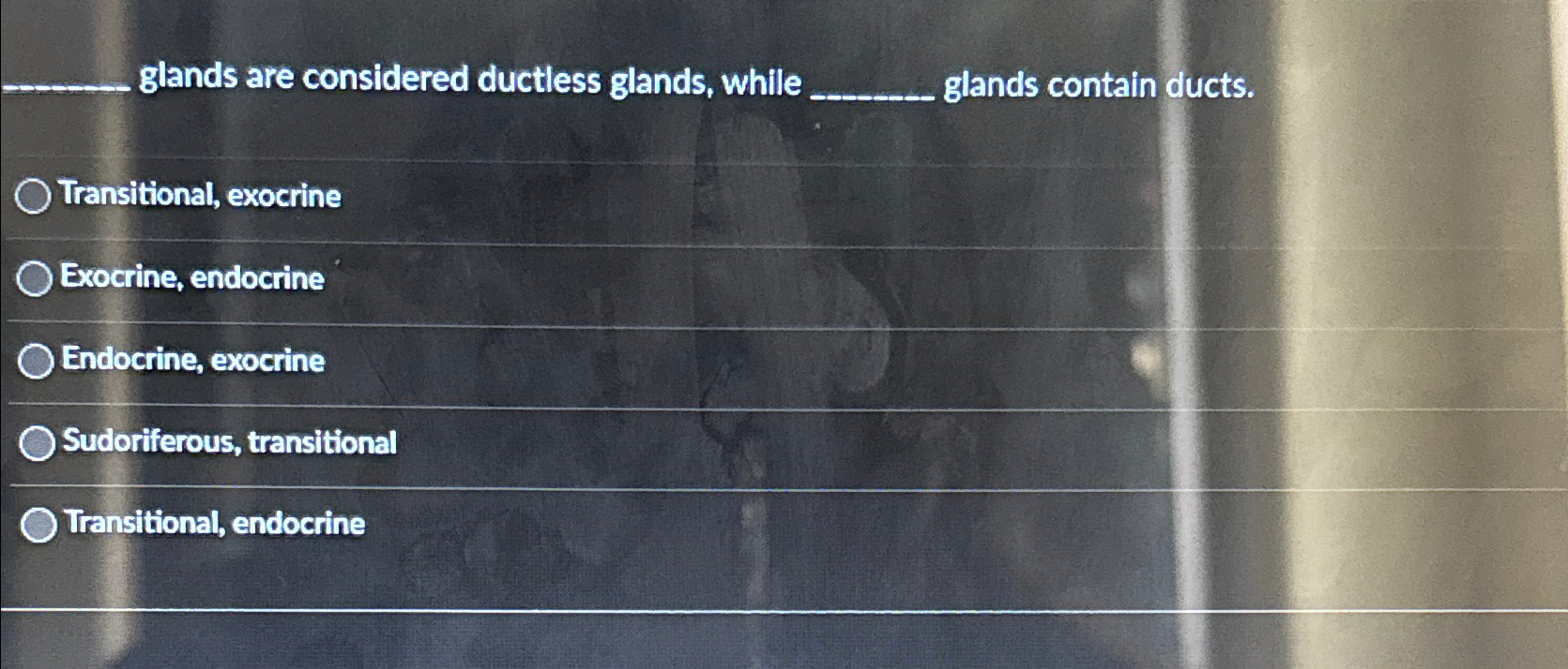 Solved glands are considered ductless glands, while glands | Chegg.com