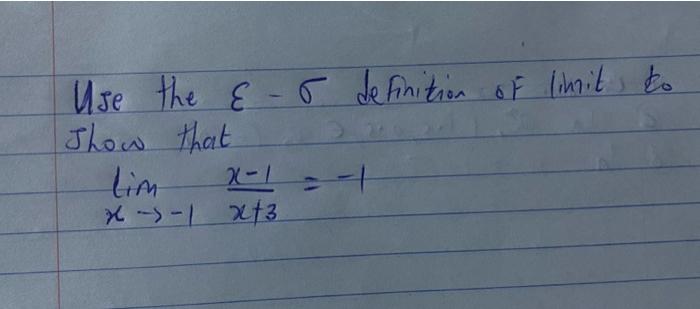 Solved Use the ε−σ definition of linit to Jhow that | Chegg.com