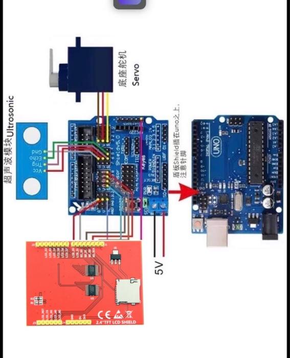 A small radar project using Arduino to display the | Chegg.com