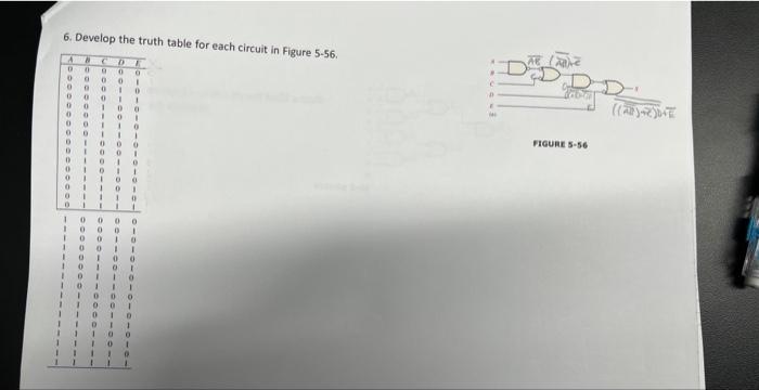 Solved 6. Develop a truth table for each circuit in figure | Chegg.com