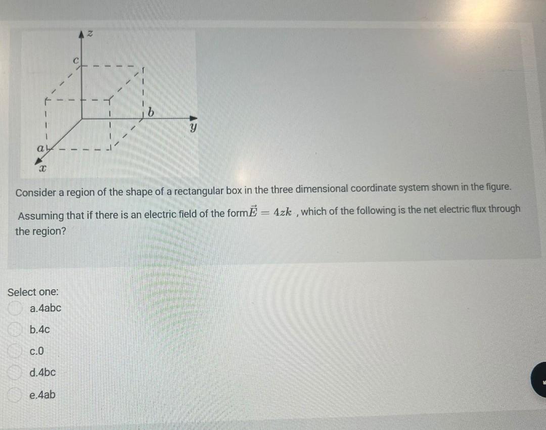 Solved Consider a region of the shape of a rectangular box | Chegg.com