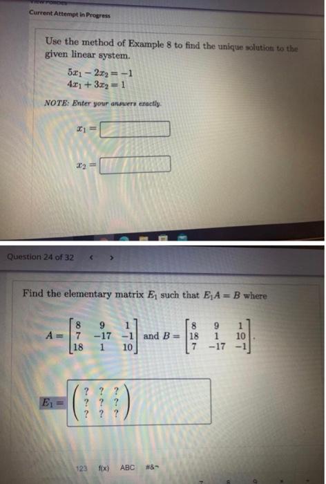 Solved Current Attempt In Progress Use The Method Of Example | Chegg.com