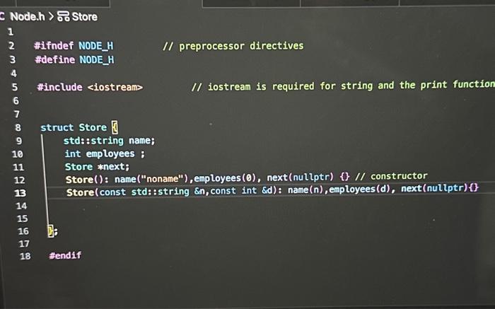 Solved How do i convert this file into .h file and .cpp file | Chegg.com