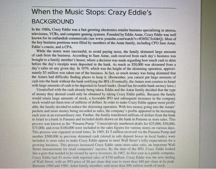 💣 Crazy eddie case study. Crazy Eddie Case. 20221020
