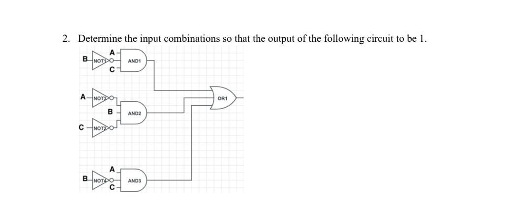 Solved Determine The Input Combinations So That The Output 