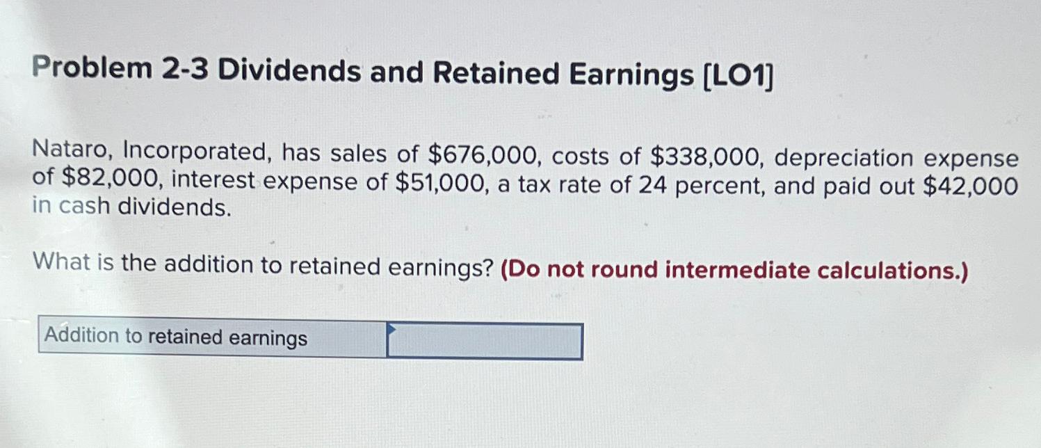 Solved Problem 23 ﻿Dividends and Retained Earnings