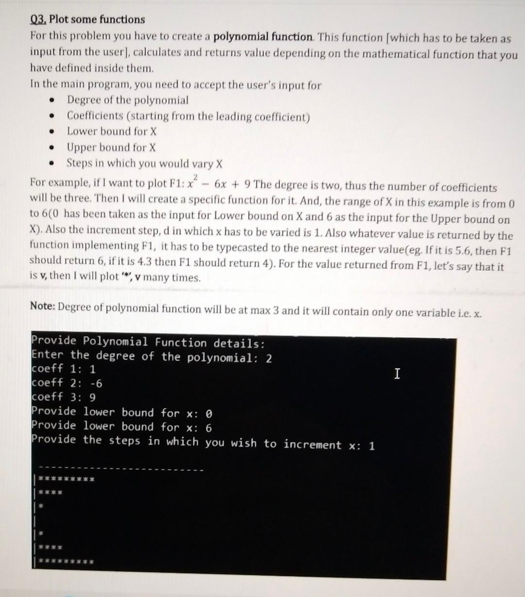Solved . Q3. Plot some functions For this problem you have | Chegg.com