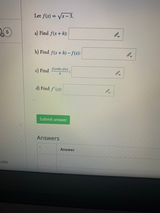 Solved Let F X 2x2 7x 4 Use The Limit Definition Of