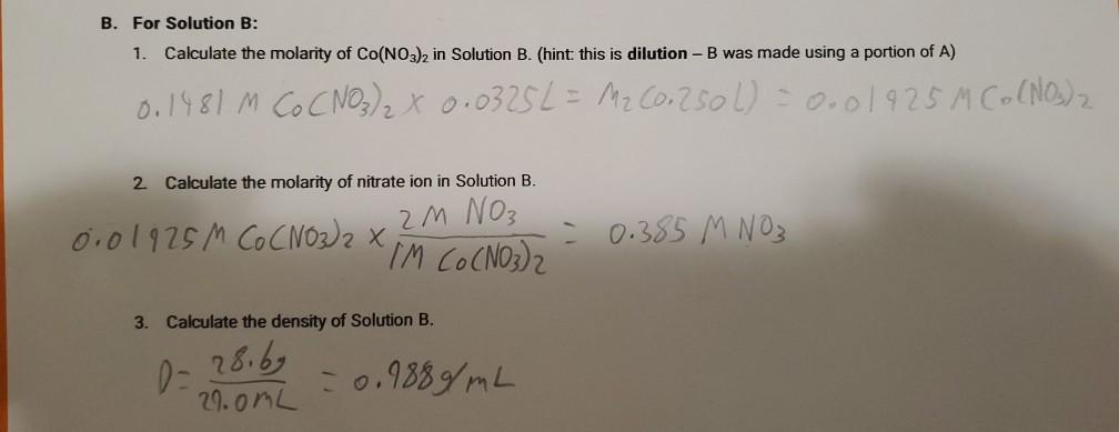 Solved Solution comparisons: 1. Compare the appearance of | Chegg.com