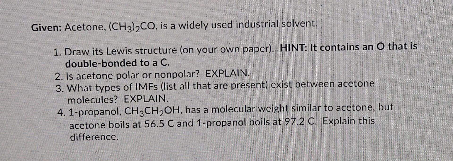 Lewis Structure For (ch3)2co