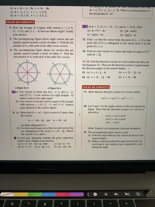 Solved Touch B U 6i J 3k V 4i 6k C 1 1 1 V Chegg Com