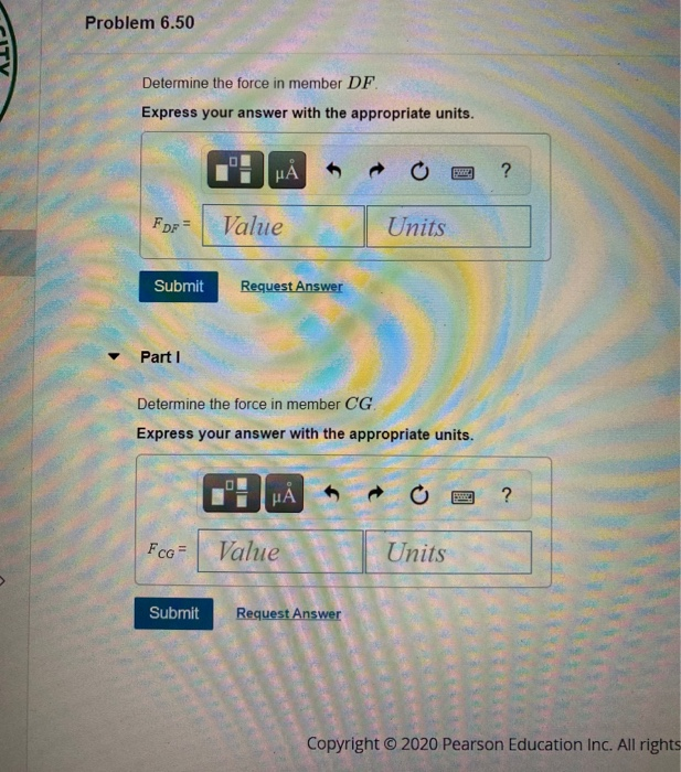 Solved Problem 6.50 Determine the force in each member of | Chegg.com