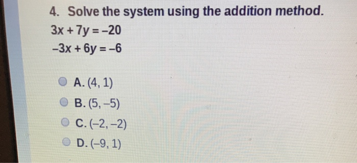 solved-4-solve-the-system-using-the-addition-method-3x-chegg