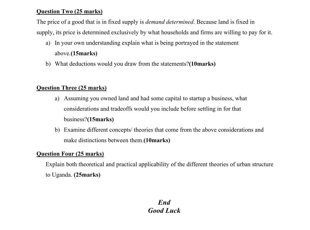 Solved Question Two (25 marks) The price of a good that is | Chegg.com