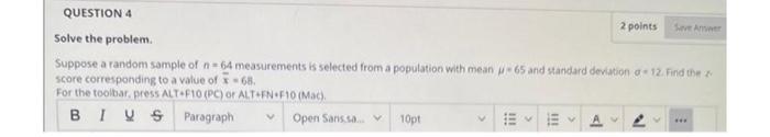 Solved 2 points Solve the problem. Suppose a random sample | Chegg.com