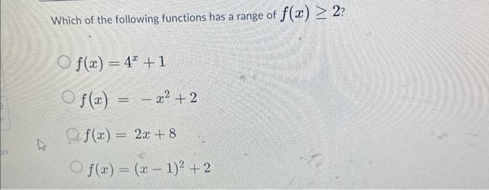 state the range of f x 1 x