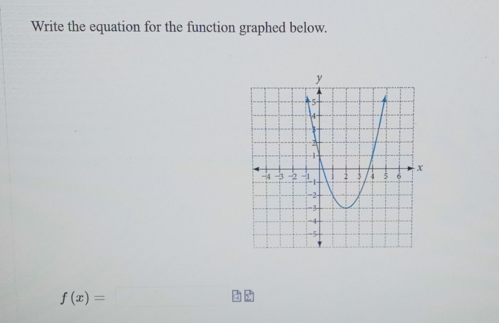 Solved Write the equation for the function graphed below. у | Chegg.com
