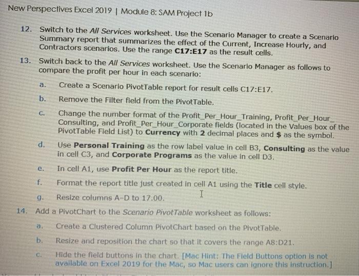 excel module 8 sam critical thinking project c