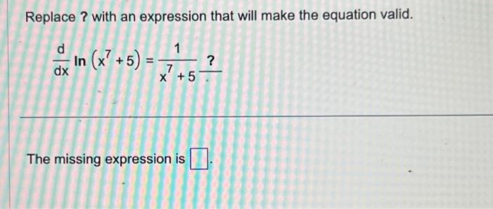Solved Replace ? with an expression that will make the | Chegg.com