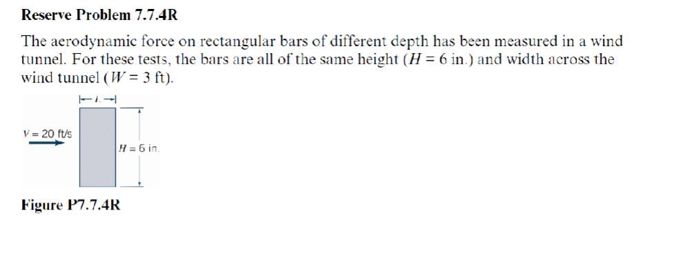 Solved Reserve Problem 7.7.4R The aerodynamic force on | Chegg.com
