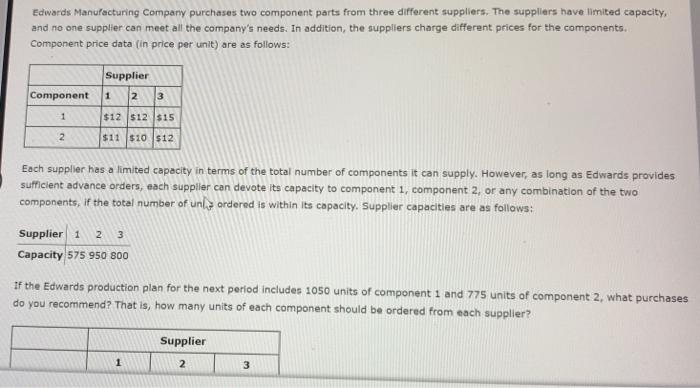 solved-edwards-manufacturing-company-purchases-two-component-chegg