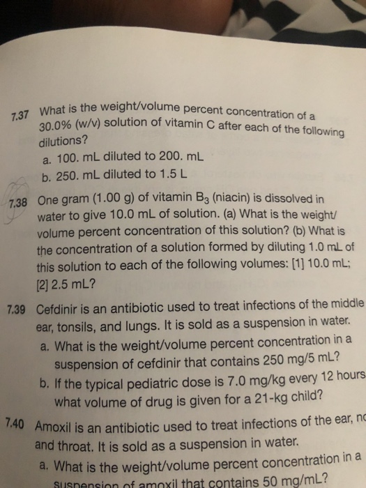 Solved 7 37 What Is The We 30 0 W V S Is The Weight Chegg Com