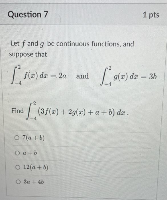 Solved Let F And G Be Continuous Functions, And Suppose That | Chegg.com