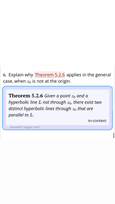 Hyperholic Line Solved 3. Can two distinct hyperbolic lines be tangent at | Chegg.com