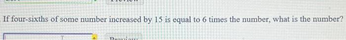 if four times a number is increased by 15