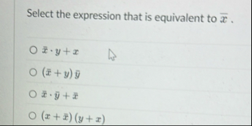 Solved Select the expression that is equivalent to | Chegg.com