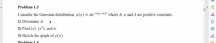 Solved Problem 1.3 Consider the Gaussian distribution: p(x) | Chegg.com