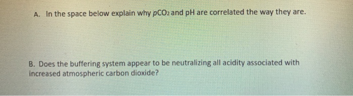 Aloha Pco2 Solved A. In the space below explain why pCO2 and pH are | Chegg.com
