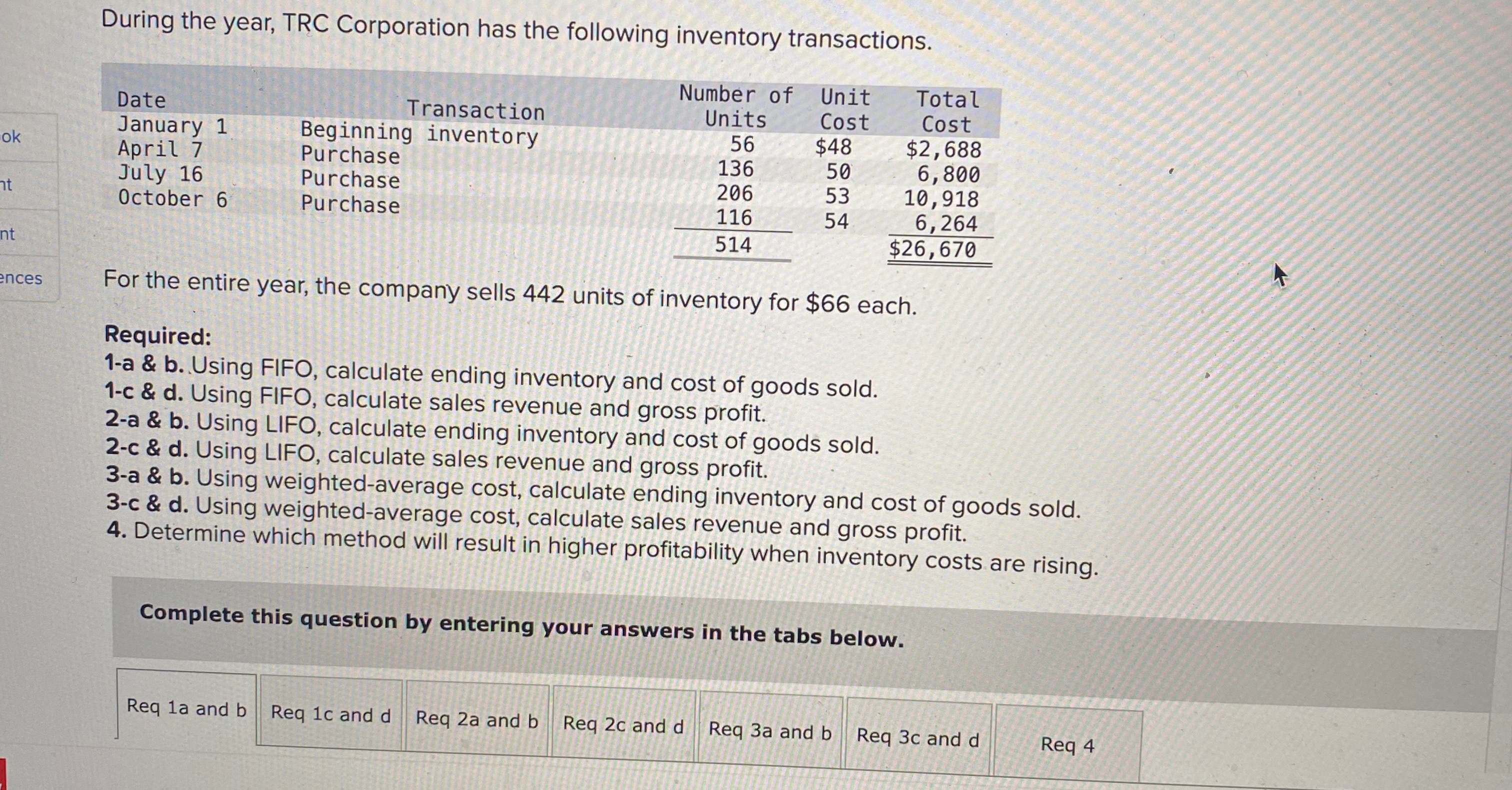 Solved \table[[Req 1a and b,Req 1c ﻿and d,Req 2a and b,Req | Chegg.com