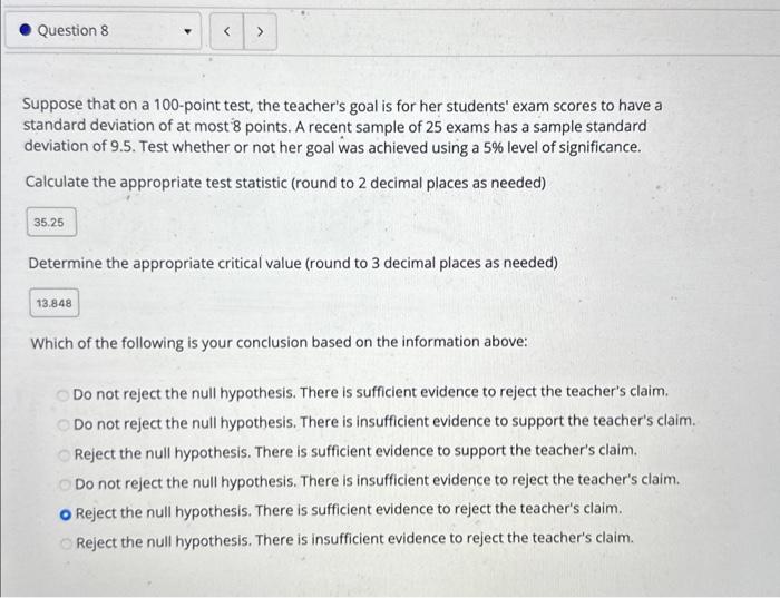 Solved Suppose that on a 100-point test, the teacher's goal | Chegg.com