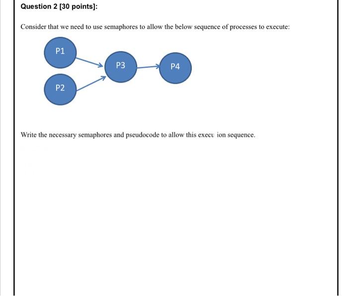 Solved Question 2 [30 points]: Consider that we need to use | Chegg.com