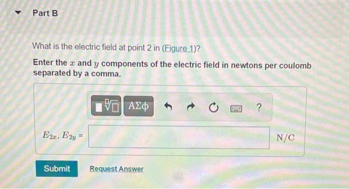 Solved y aWhat is the electric field at point 1 in (Figure | Chegg.com