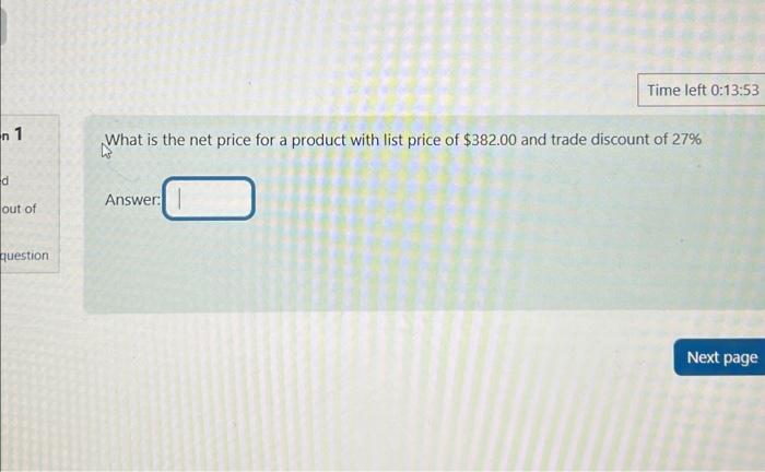 Solved What is the net price for a product with list price | Chegg.com